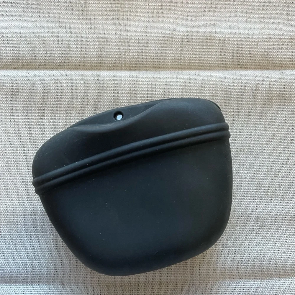Small Black Silicone Dog Waste Bag Carrier